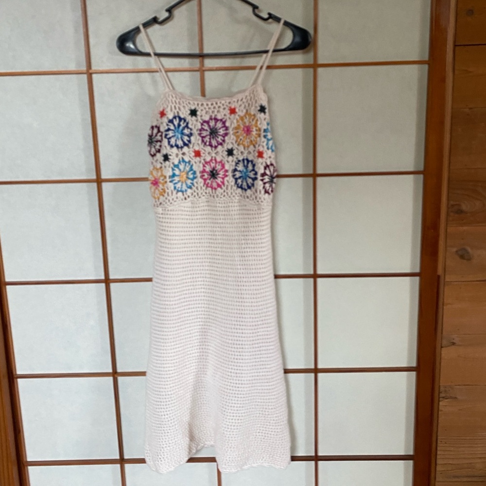 Mossimo colorful crochet dress (lined)